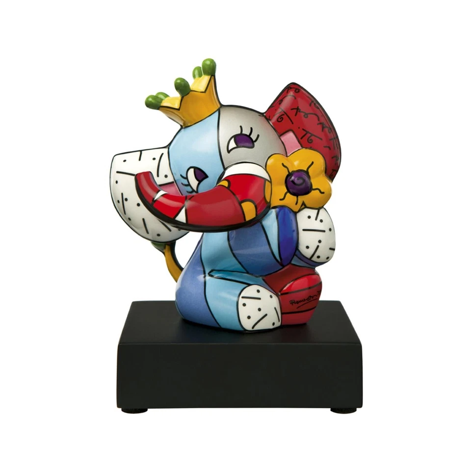 Romero Britto Figur Spring Elephant Elefant auf Sockel H. 23cm Goebel - Bild 1 von 1