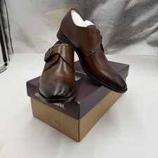 Johnston Murphy McClain Monk Strap Dress Shoes, Tan Full Grain, Size 10.5