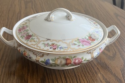 Rosenthal Selb Bavaria Aida Germany Dresden Flowers Covered Serving Dish