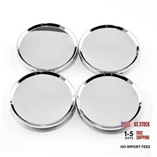RTRHINOTUNING 63mm Wheel Center Caps OD:63mm/2.48in, ID:57.3mm/2.26in Chrome