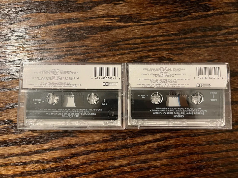 Best Of Eric Clapton + Best Of Cream 2 Cassettes *Very Good* - Image 3 of 4