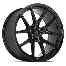 Set4 Df08 20x9 Black Defiant Rims 5x114.3 Fits Mustang