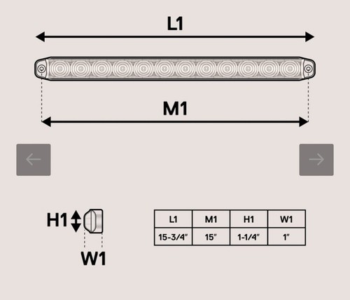 LED Trailer light bar with turn signal and brake lights - Picture 5 of 8