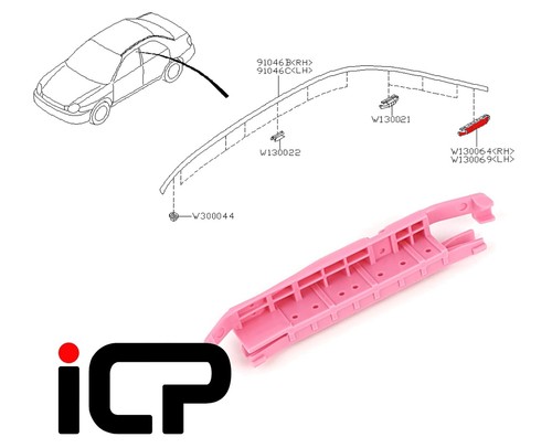 Genuine Roof Trim Clip Set Fits: Subaru Impreza Saloon 00-07 WR1 RB320 Spec C RA - Picture 4 of 7