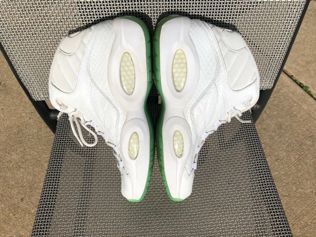 reebok question mid white mint