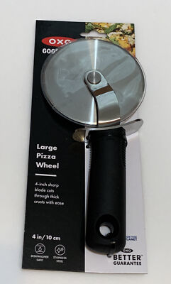 OXO Good Grips Large Pizza Wheel 4'' Sharp Blade Heavy Duty Stainless Steel New T