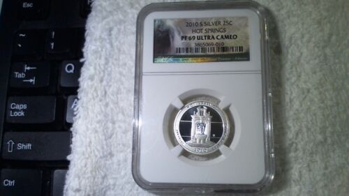 2010-S SILVER HOT SPRINGS PF 69 ULTRA CAMEO NGC QUARTER.