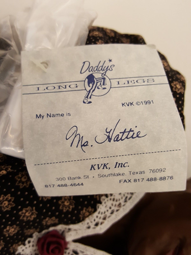 Daddy's Long Legs Puppe Ms. Hattie Hangtag + COA + Box Afroamerikanerin - Bild 12 von 16