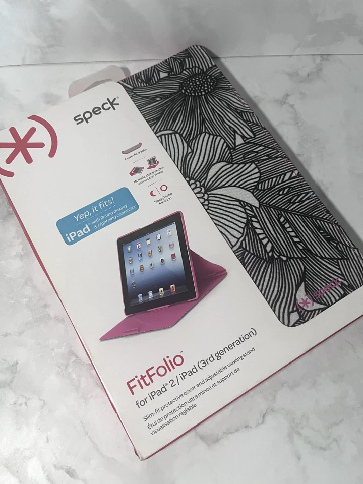 Speck FitFolio para iPad 2/3ª generación arte floral blanco y negro Foto 4 de 4