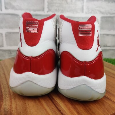Nike Air Jordan 11 Retro GS Cherry Youth Size 5.5Y Red White