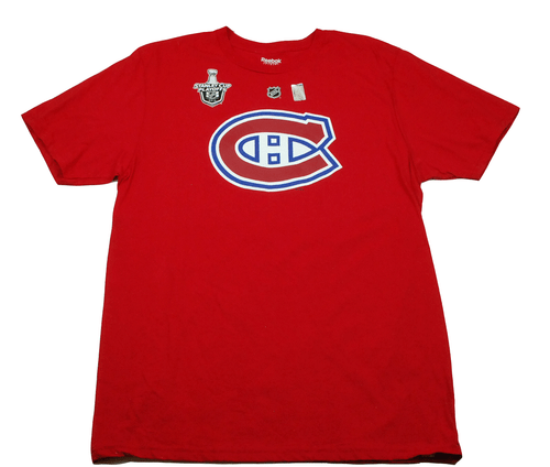 Montreal Canadiens Reebok Stanley Cup Playoff NHL Hockey T-Shirt  Habs  L-XL  - Picture 4 of 4