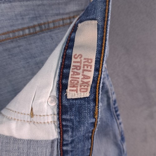 Vintage Arizona Jeans Mens 38x32 Blue Relaxed Straight Faded Stretch Grunge - Picture 14 of 16