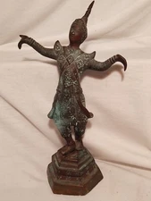 Antique Bronze Thai Siamese Temple Dancer