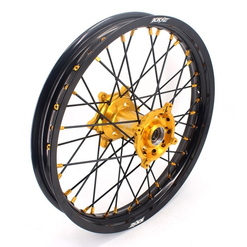 KKE 21/19 MX CNC Wheels Rim Set Straight Bolt On For SUZUKI RMZ250 450 2007-2024 - Picture 8 of 12