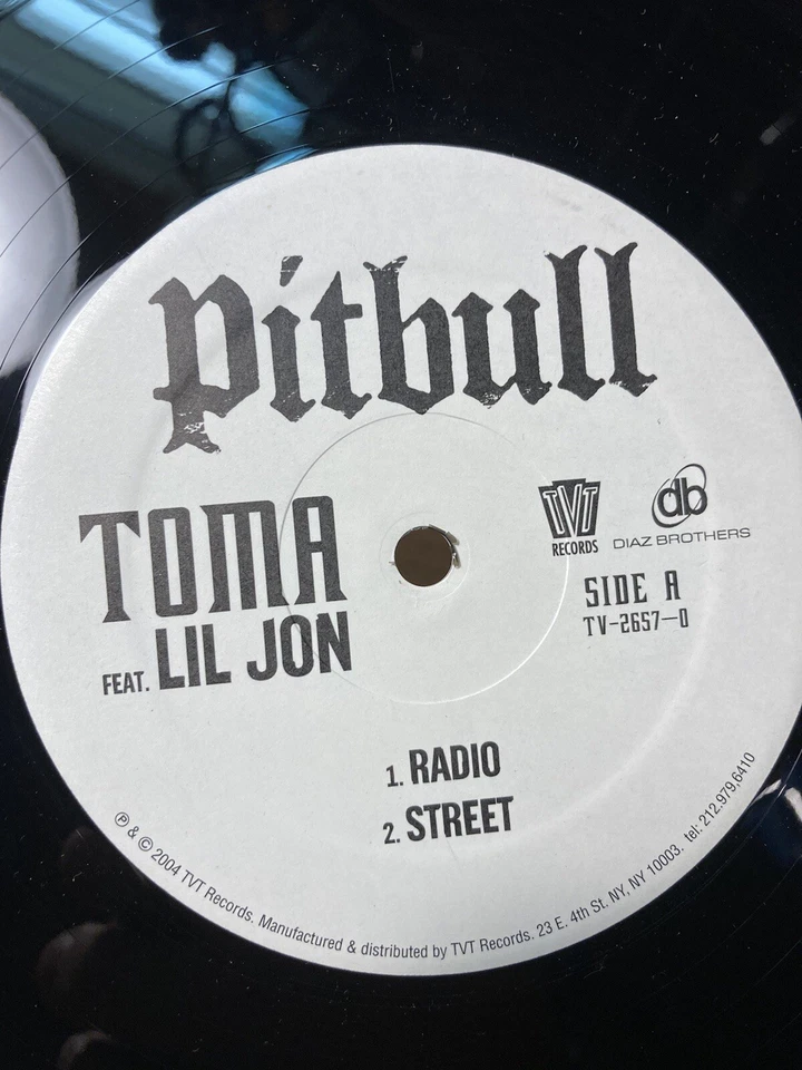 Pitbull Toma Featuring Lil Jon 12” Single Vinyl Record Tvt Foto 4 de 4