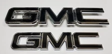 Chrome Black Front Grille Rear Tailgate Emblems Badges Fit 2015-2019 GMC Sierra
