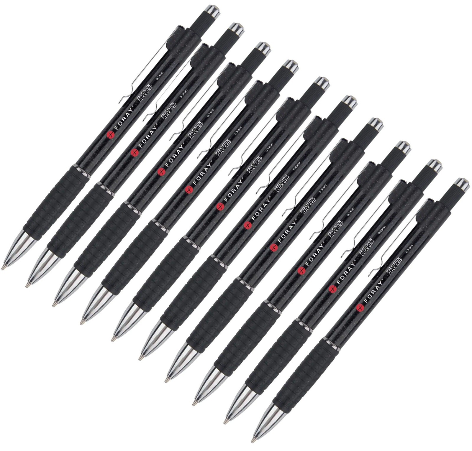 Mechanical Pencil Precision Click Grip Bullet 0.9mm Black 1064317 Pack