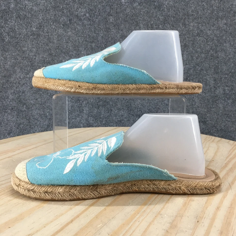 Zapatillas Avon Para Mujer 8 Floral Sin Cordones Alpargata Azul Planas Informales Cómodas Tobogán Foto 2 de 4