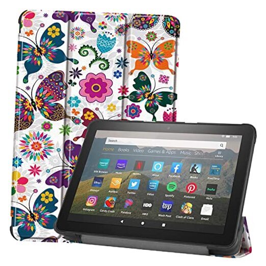 Tablet Case Fits 8 inch Tablet,Snowwicase - [Sleep/Wake] Slim Soft TPU Back-image