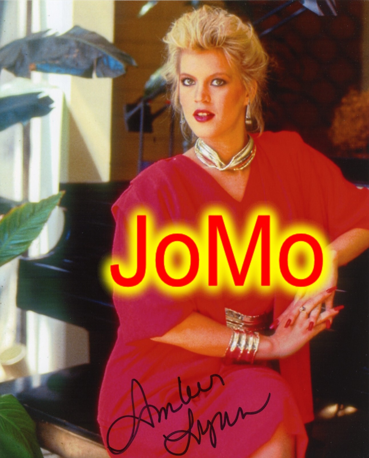 Foto autografiada de Amber Lynn 8x10 #2 - Impresionante foto con J.S.A. C.O.A.