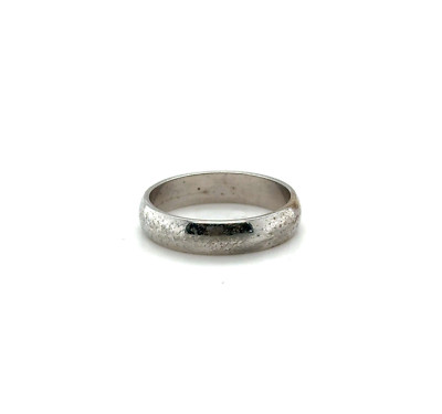 Klassischer Ehering Comfort Fit Ring 9k/375 Weißgold (B Bros Punze) 2,3g