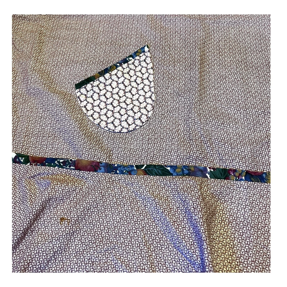Handmade Grape Print Vintage Apron Ruffle Boho Kitsch Cottage Granny Core READ — 第 2/4 张图片