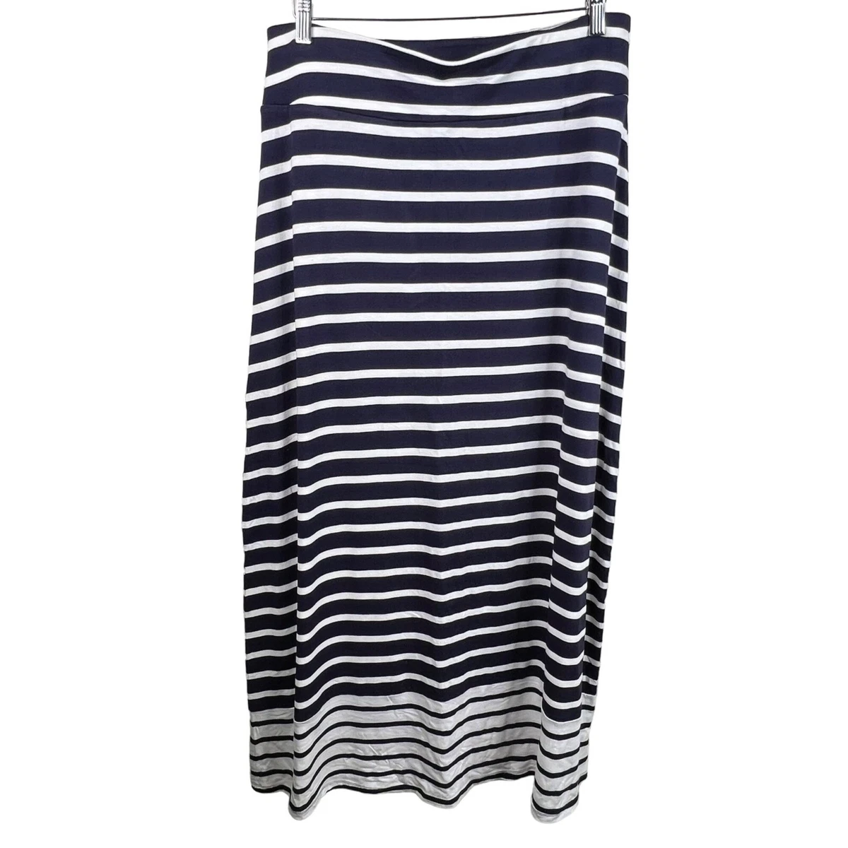 Navy stripe maxi clearance skirt