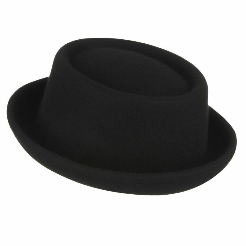 APL Cappello di stoffa da uomo Pork Pie cappello da musicista giocatore jazz cappello di lana cappello di feltro DE