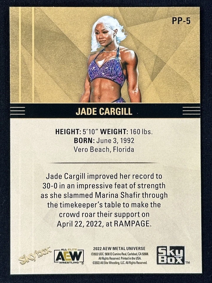 Jade Cargill 🔥2022 Metal Universe AEW Skybox Premium Star Sapphires  - Image 2 of 3