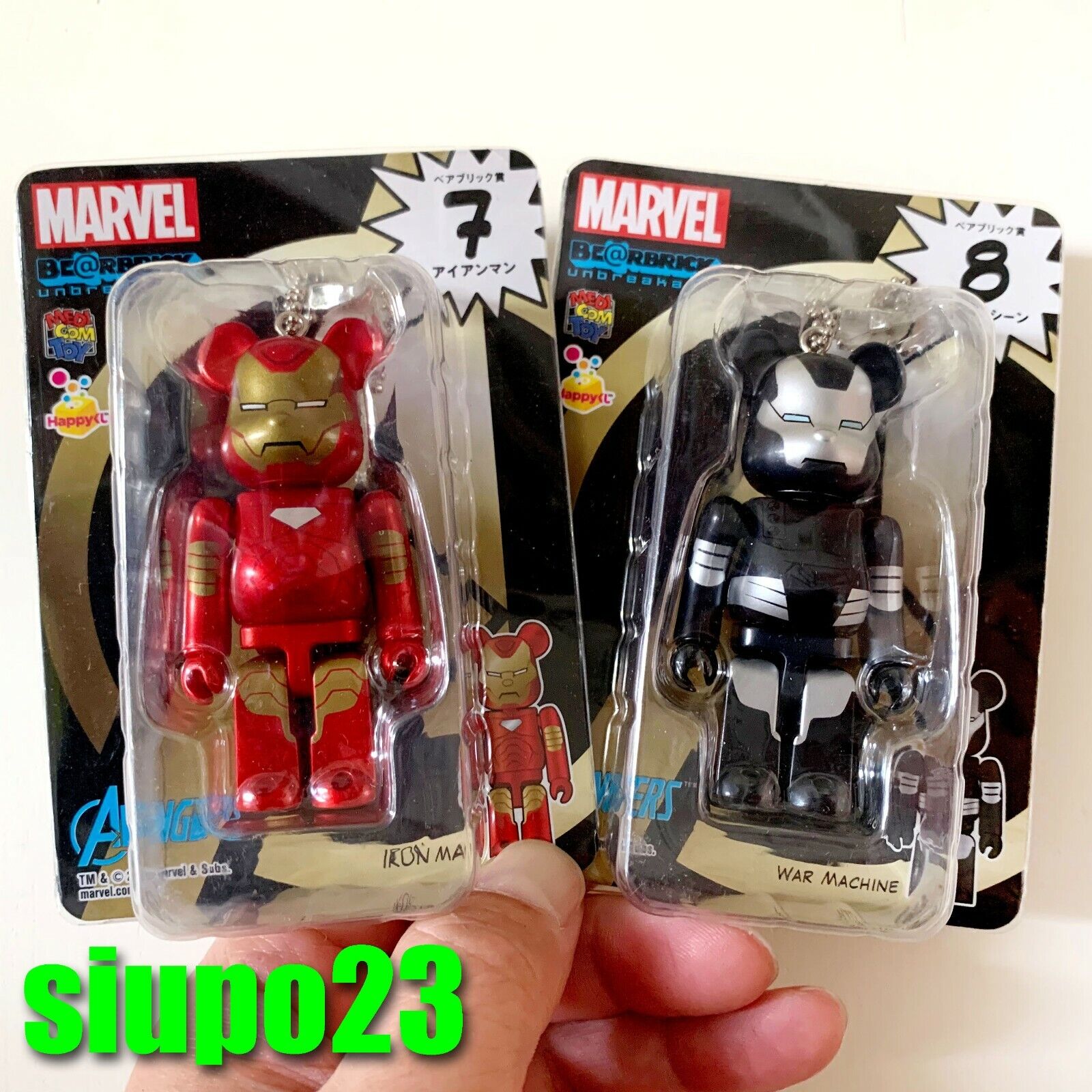 Medicom 100% Bearbrick ~ Marvel Be@rbrick Iron Man & War Machine 2pcs
