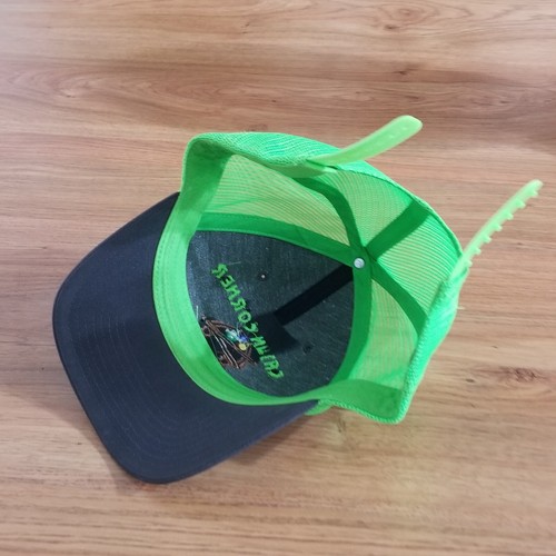 Cajun Corner Bar Pool Table Balls Snapback Cap Hat Gray Neon Green Richardson - Picture 8 of 19