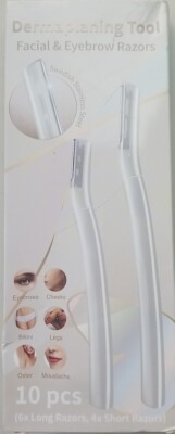 Dermaplaning Tool (10 Count)   Easy to Use Dermaplane Razor for Face
