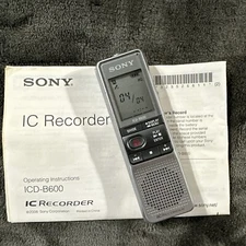 Sony ICD-B600 IC Recorder Digital Recorder (Tested And Working) Manual Excellent