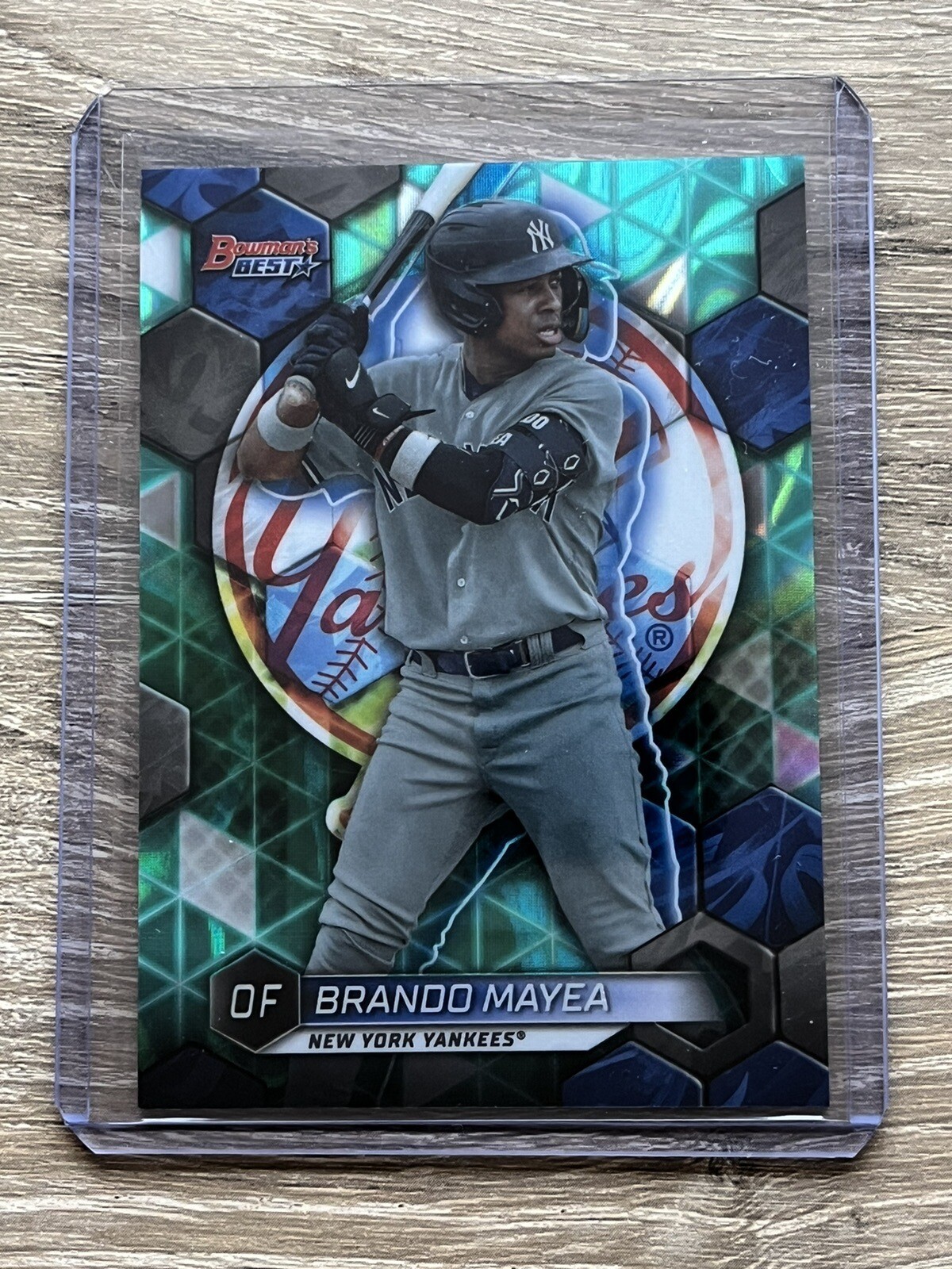 2023 Bowman's Best Brandon Mayea 188/199 Aqua Lava Parallel Refractor Yankees