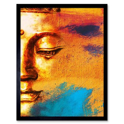 Buddha Face Gold Collage 12X16 Inch Framed Art Print | eBay