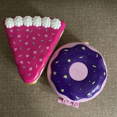 Polly Pocket Set Pie & Doughnut Compacts