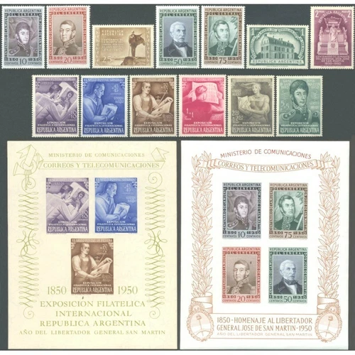 ARGENTINA-1950-COMPLETE YEAR-MNH-