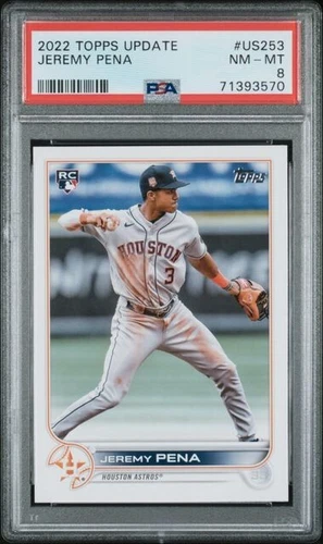 2022 Topps Update Jeremy Pena RC Rookie #US253 Astros PSA 8