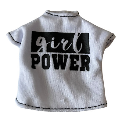 NEW Barbie Doll Fashions White Girl Power TShirt Shirt Top Clothes