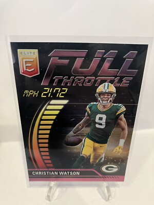Christian Watson 2023 Donruss Elite Green Bay Packers #FT-CW Full Throttle Pink