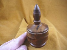  BOX-131 BURL BOX small Thuya Wood African carved carving boxes Morocco Exotic