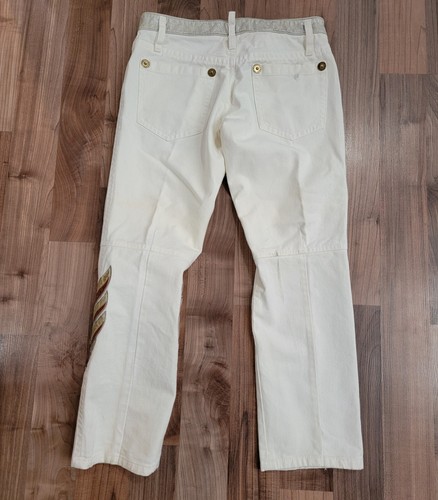 Dsquared2 Jeans Cream Mens Size 48 Euro Made in Italy Thunderbird - Picture 2 of 12