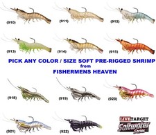 Live Target Shrimp Pre Rigged Soft Plastics L...