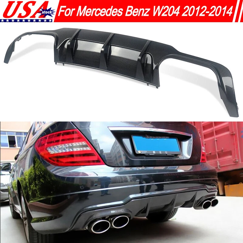 Carbon Fiber Look AMG Style Rear Diffuser For Mercedes W204 C250