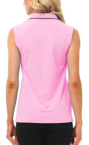Women Button Golf Polo Gym Sleeveless Shirt T-shirt Casual Climbing Tennis Top - Picture 33 of 182