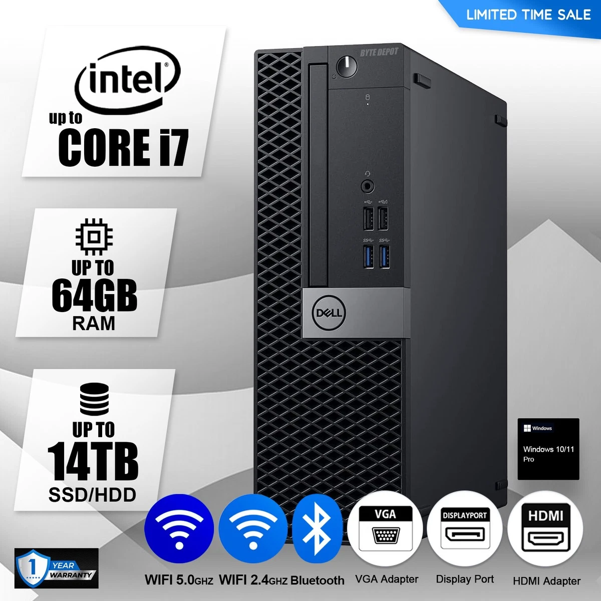 Windows 10 Intel Core i5 6th Gen. 8 GB RAM PC Desktops & All-In