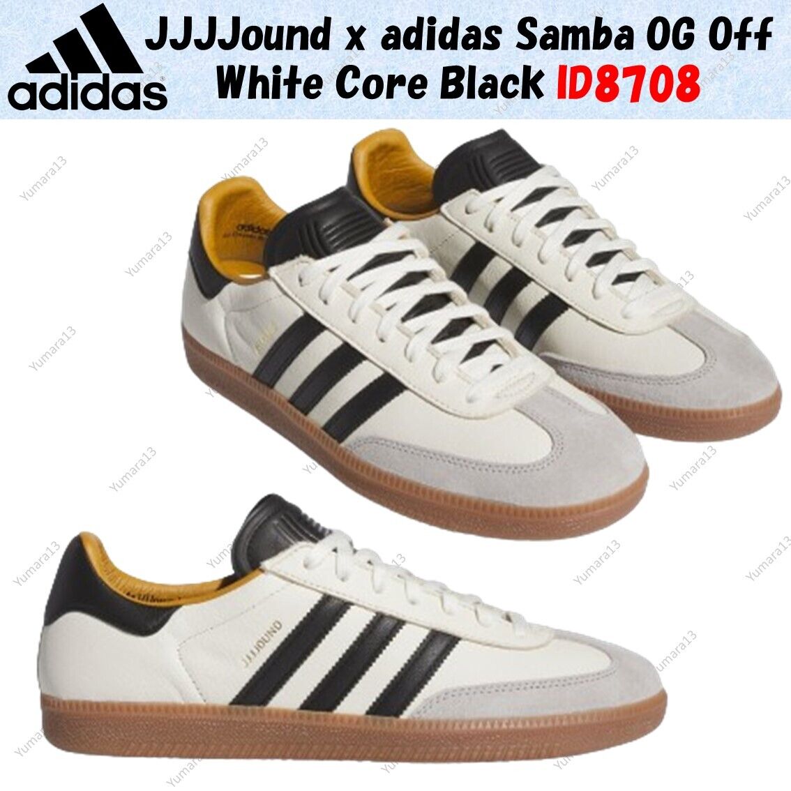 JJJJound x adidas Samba OG Off White Core Black ID8708 Men's JJJJound x adidas Samba OG Off White Core Black ID8708 Men's