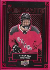 2024-25 Upper Deck PWHL Hockey ASHTON BELL #P-18 UD Portraits 37/99 Red