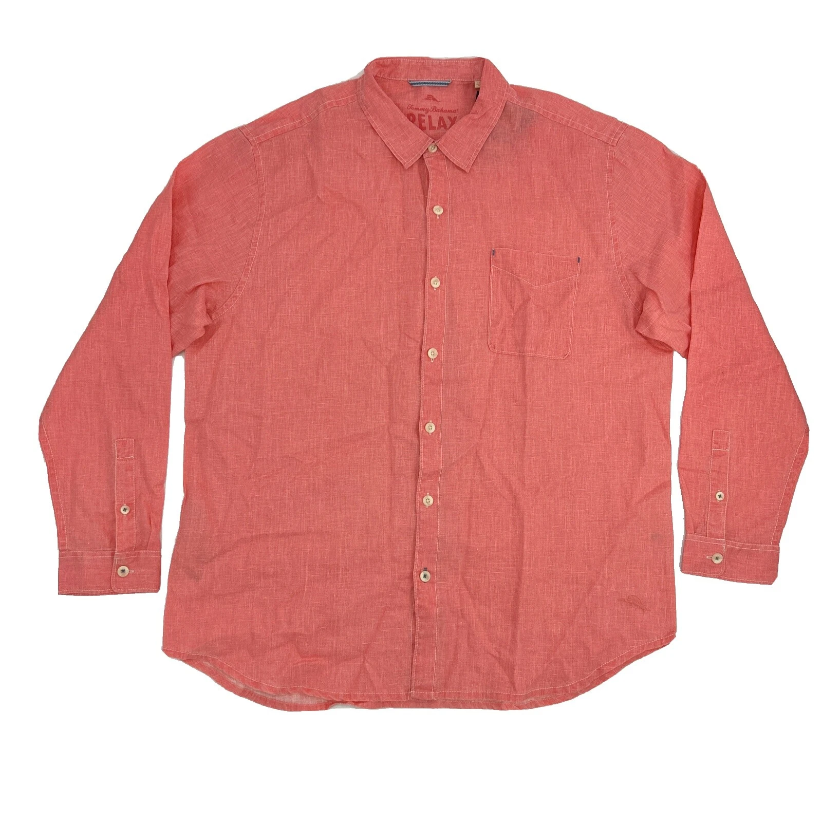 Camisas informales de lino liso con botones para hombre Tommy Bahama