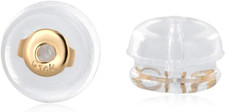 14K Real Solid Gold Earring Backs, Hypoallergenic Silicone, Secure for Studs